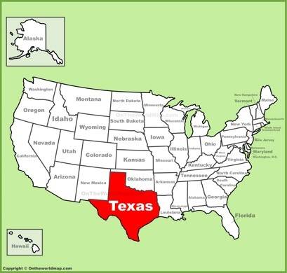 Texas Location Map