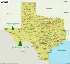 Texas National Parks Map