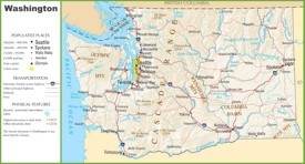 Washington highway map