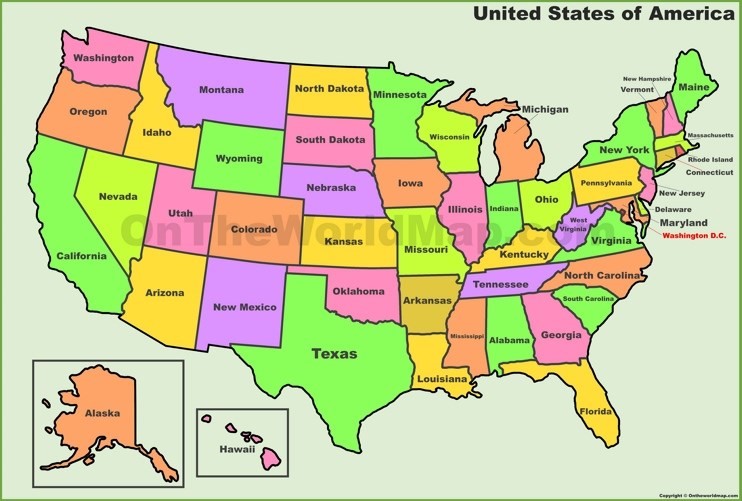 USA States Map