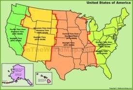 USA time zone map