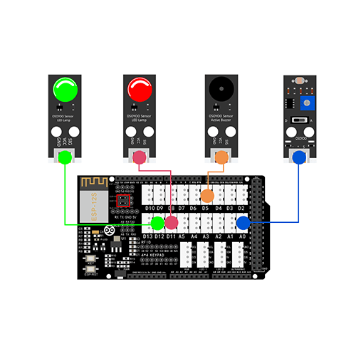 OSOYOO Smart Home IoT Learning Kit Lesson 12: Remote monitor Light Sensor status