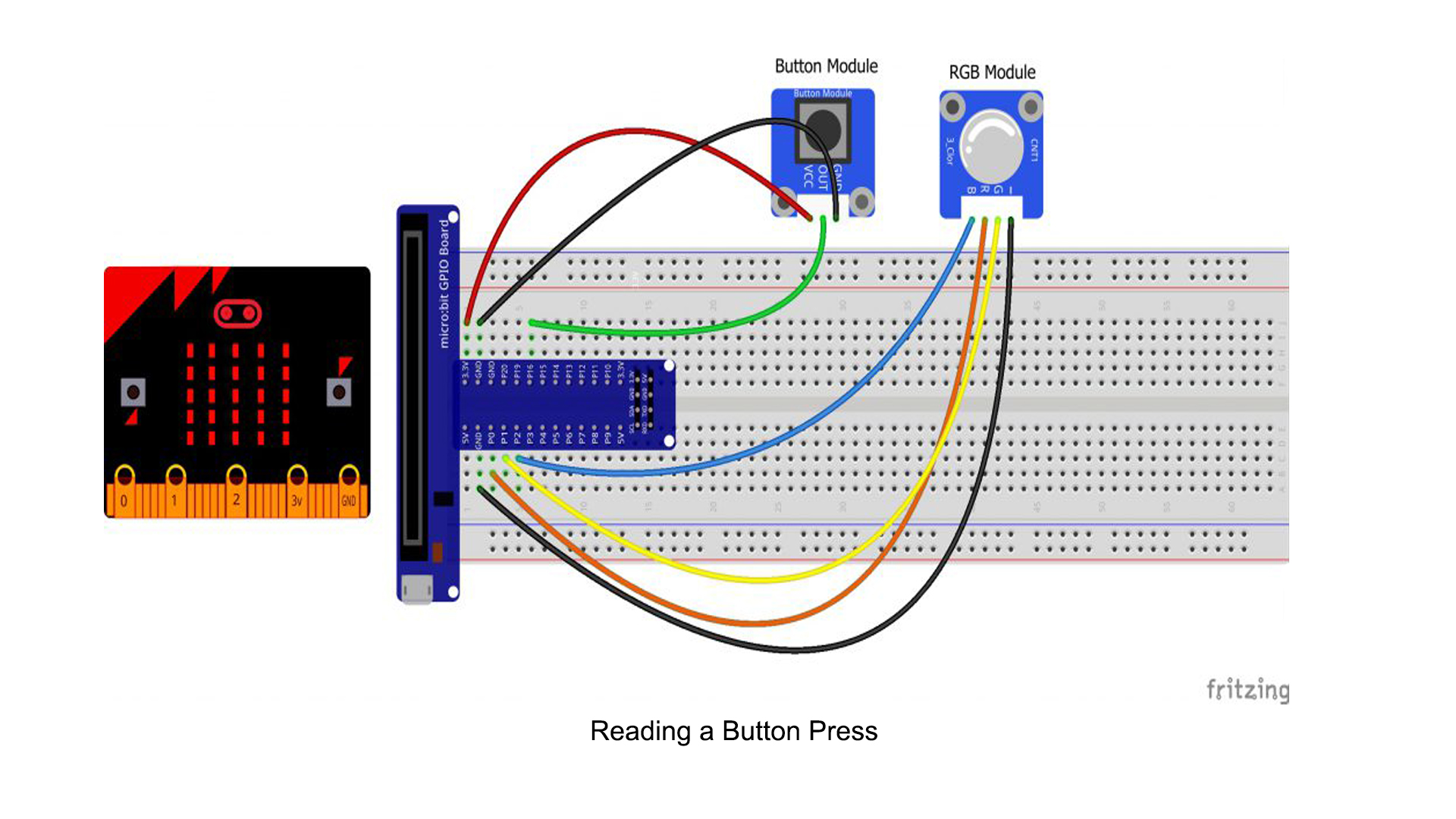 Micro bit Lesson — Reading a Button Press