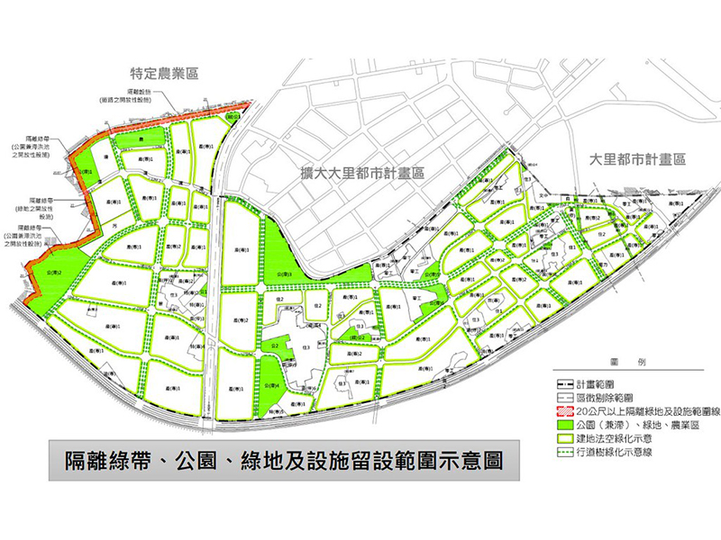 計畫範圍 (出處:台中市政府經濟發展局)