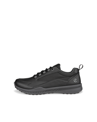 Men's ECCO® Golf S-Hybrid Leather Waterproof  Shoe - Black - Outside