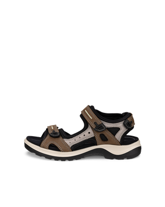 Women's ECCO® Offroad Nubuck Hiking Sandal - Brown - Outside