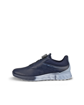 Women's ECCO® Golf S-Three BOA Leather Gore-Tex Shoe - Blue - Outside