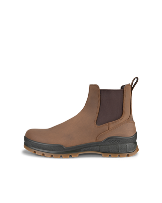 Men's ECCO® Track 25 Nubuck Chelsea Boot - Brown - Outside