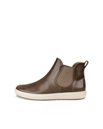 Women's ECCO® Soft 7 Leather Chelsea Boot - Brown - Outside