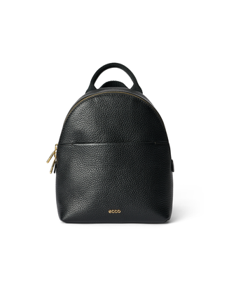 ECCO® Round Pack S Pebbled Leather Backpack - Black - Main