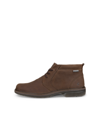 Men's ECCO® Turn Nubuck Gore-Tex Ankle Boot - Brown - Outside