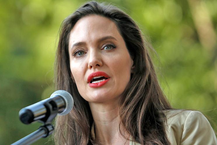 epa06039410 US actress and the UN refugee agency UNHCR (United Nations High Commissioner for Refugees) Special Envoy Angelina Jolie addresse the media at the International Peace Support Centre in Nairobi, Kenya, 20 June 2017, on World Refugee Day 2017. Jolie visited refugee girls in Nairobi who have fled violence and persecution in their home countries such as South Sudan, Somalia, DR Congo, Burundi and other countries in the region to raise awareness on sexual and gender-based violence in conflicts. World Refugee Day is globally observed on 20 June to raise awareness of the situation of refugees throughout the world. EPA/DAI KUROKAWA