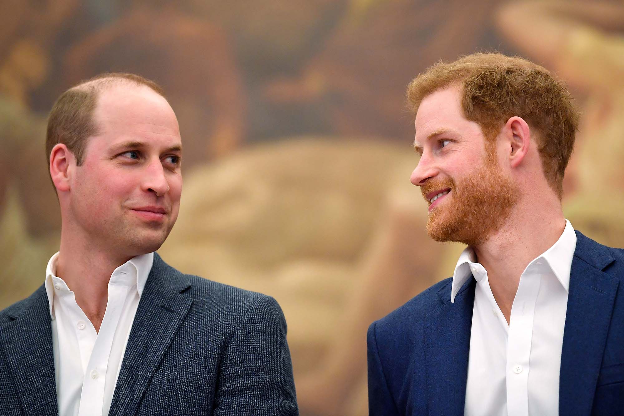 Princes William (left) and Harry during less frosty times. 