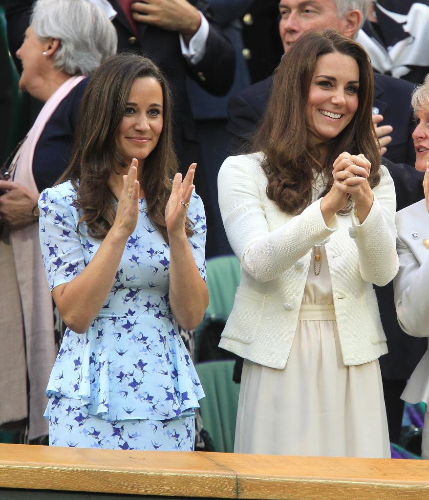 Pippa and Kate Middleton clapping