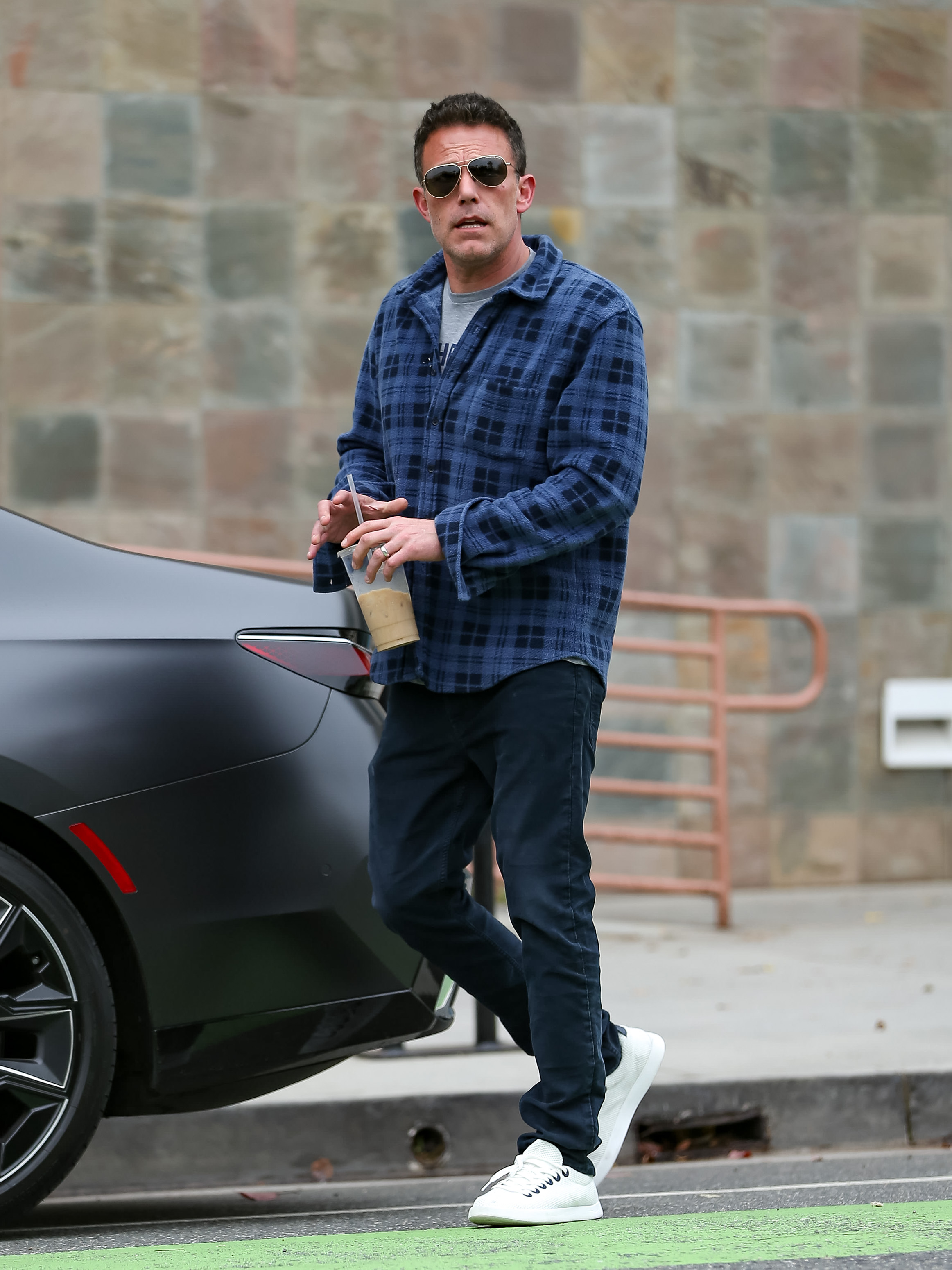 Ben Affleck walking to his car in LA.