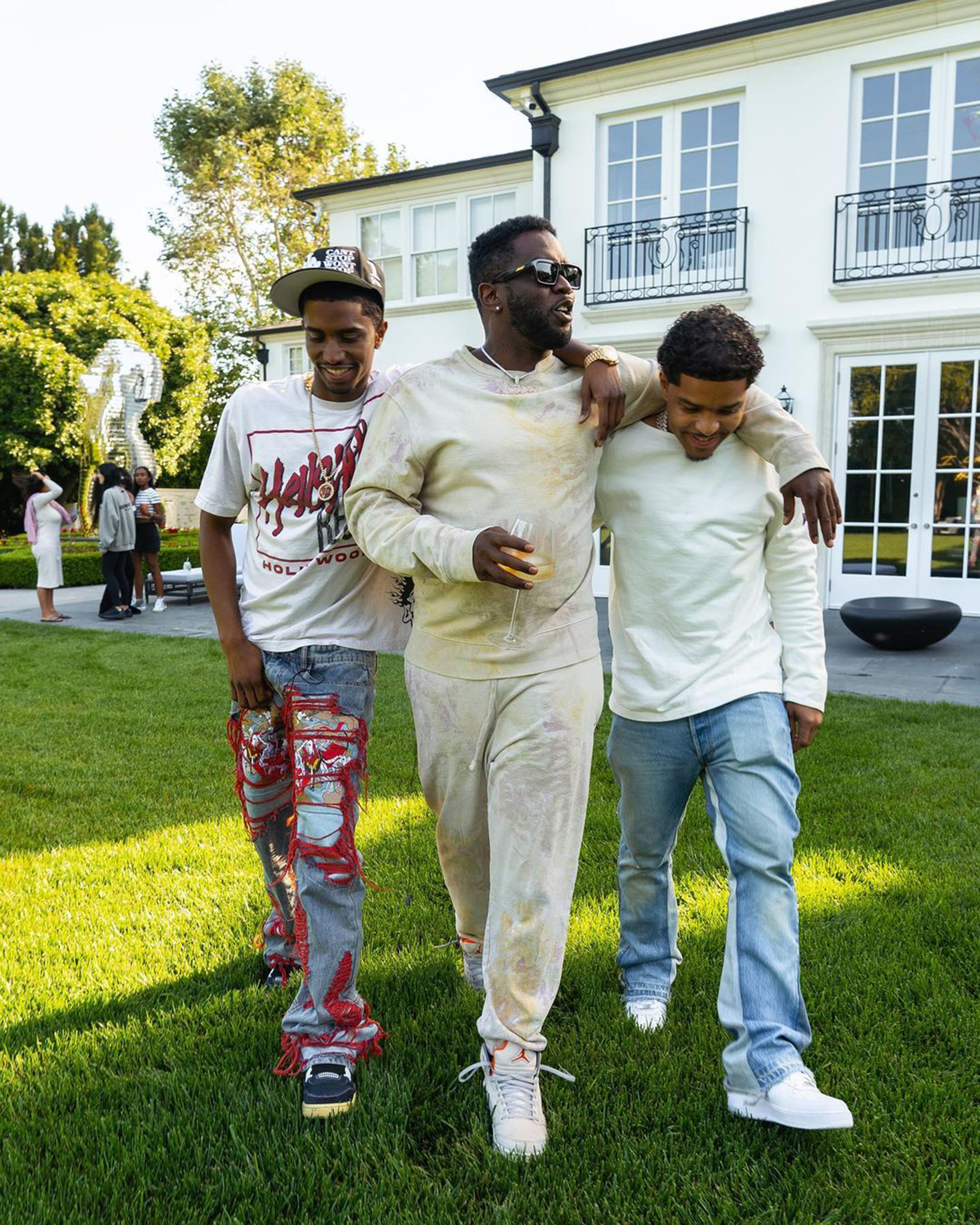 Sean Combs, Justin Combs and Christian Combs.