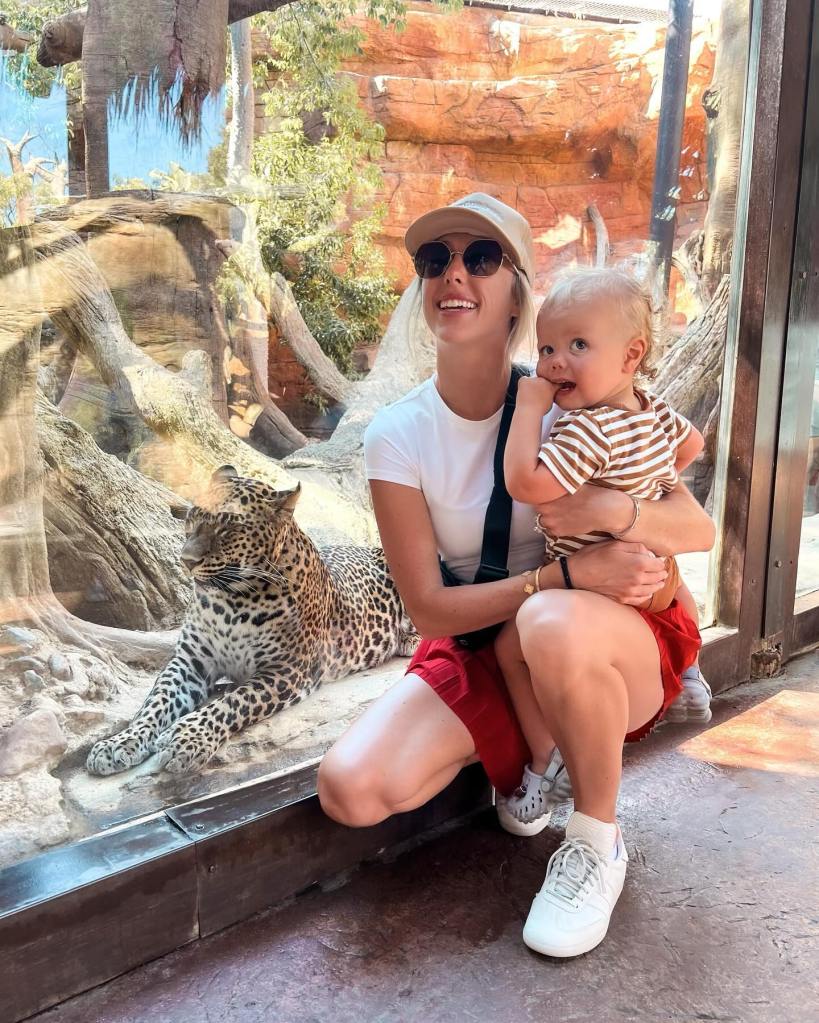 Brittany Mahomes and Sterling at the zoo. 