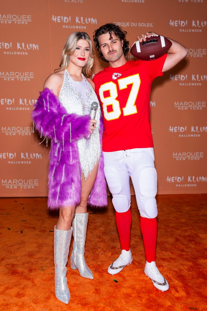 Genie Bouchard and Jack Brinkley-Cook as Taylor Swift and Travis Kelce