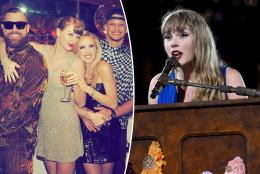 Brittany Mahomes seen checking on emotional Travis Kelce during Taylor Swift's Eras Tour show in Amsterdam