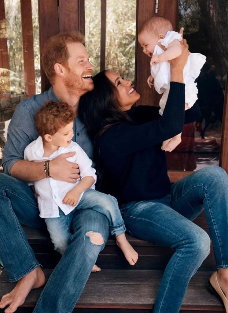 Prince Harry, Meghan Markle, Prince Archie and Princess Lilibet.