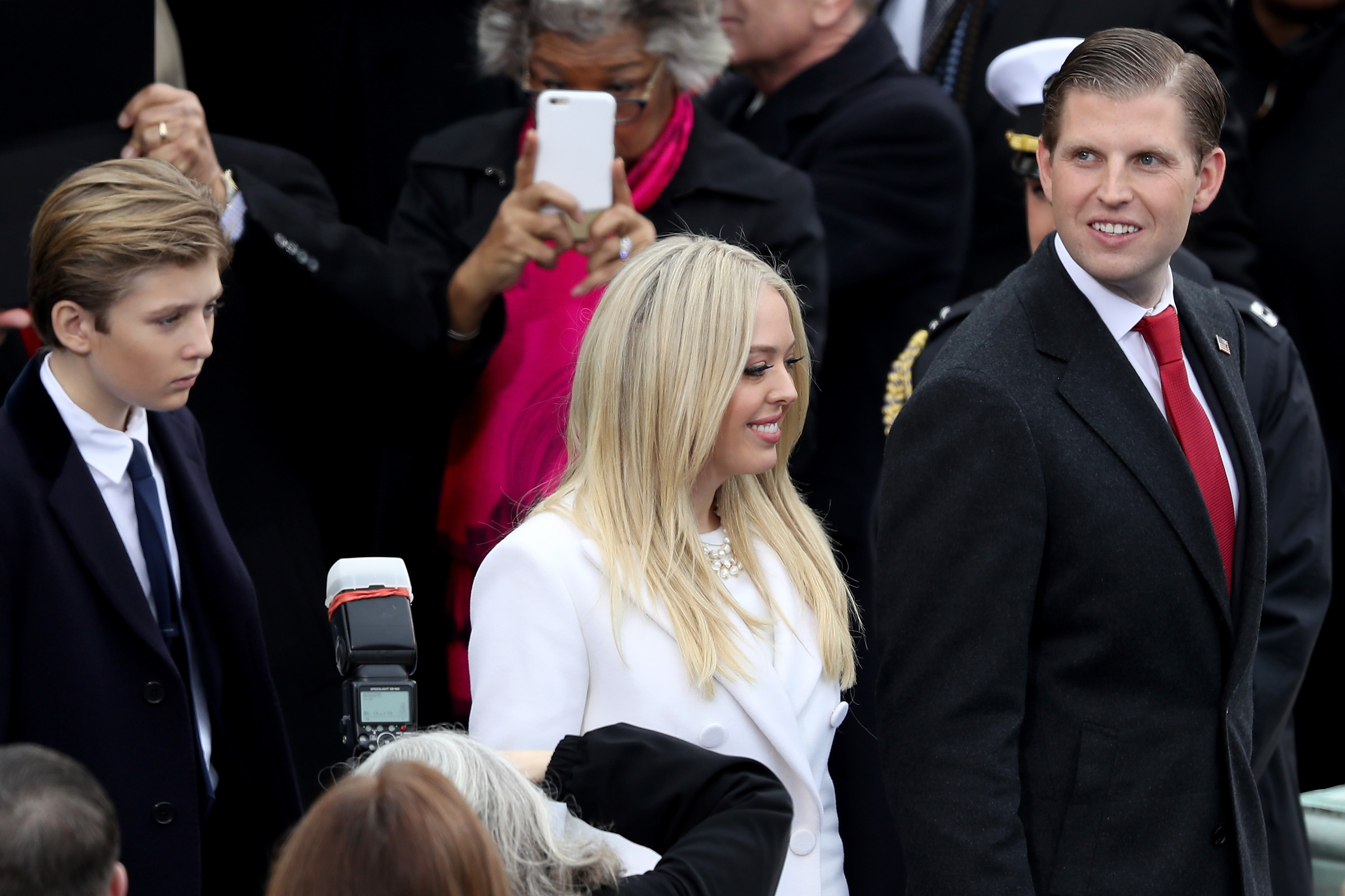 Tiffany Trump and Eric Trump standing together