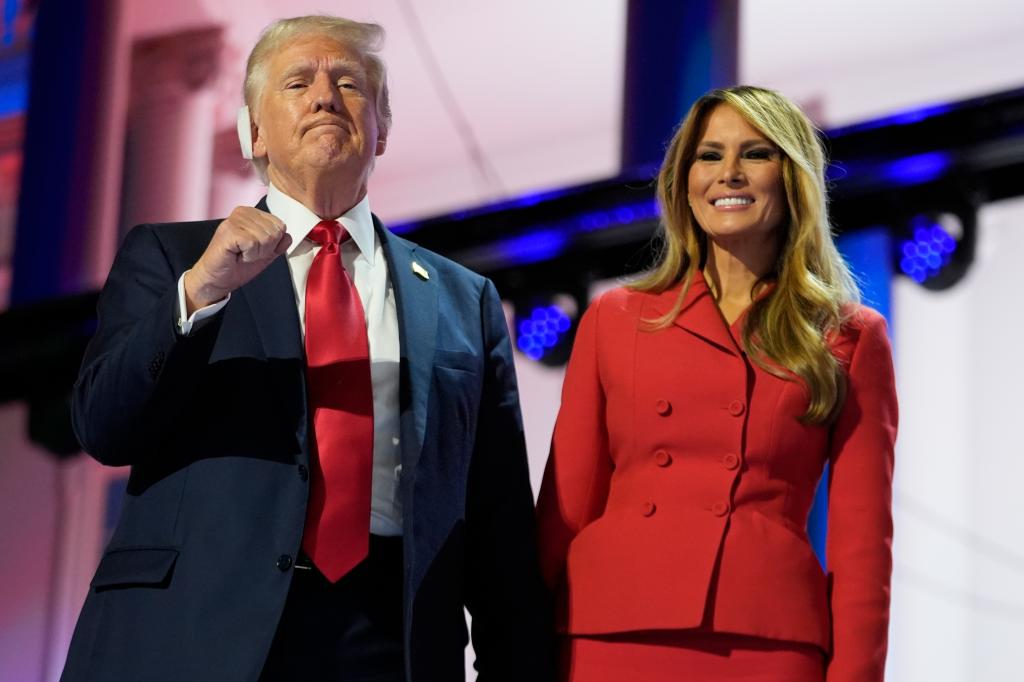 Donald and Melania Trump at the RNC