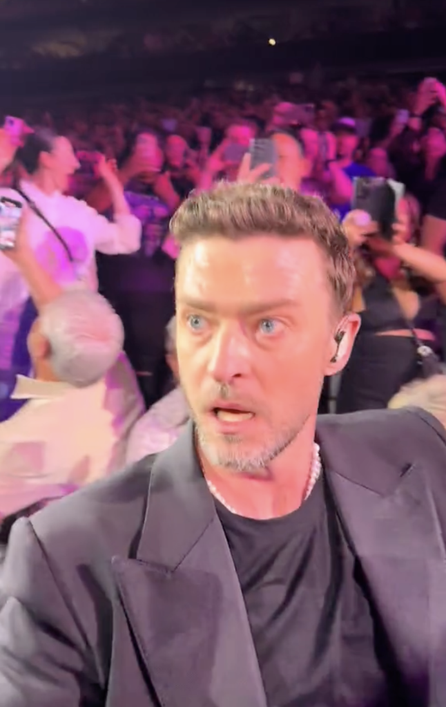 Justin Timberlake while performing.