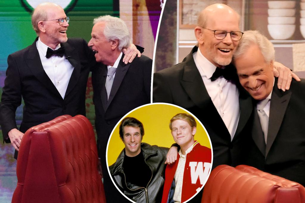 Ron Howard and Henry Winkler reunite at Emmys in nostalgic nod to ‘Happy Days’