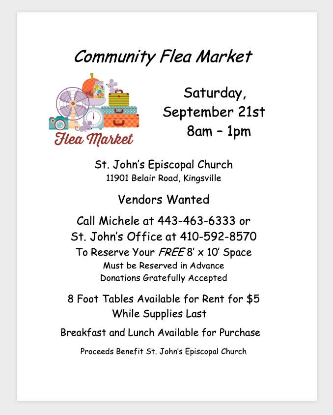 Fall Community Flea Market