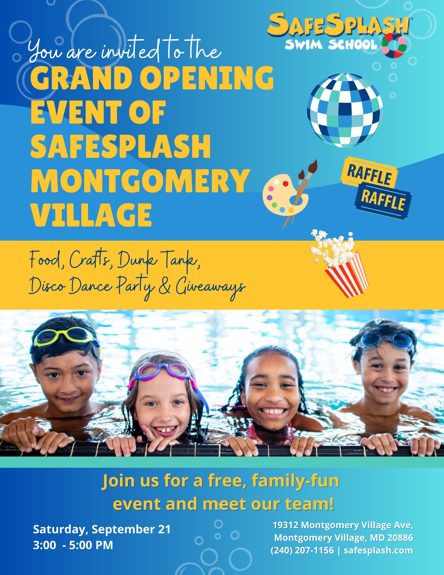 Grand Opening of SafeSplash Swim School Montgomery Village