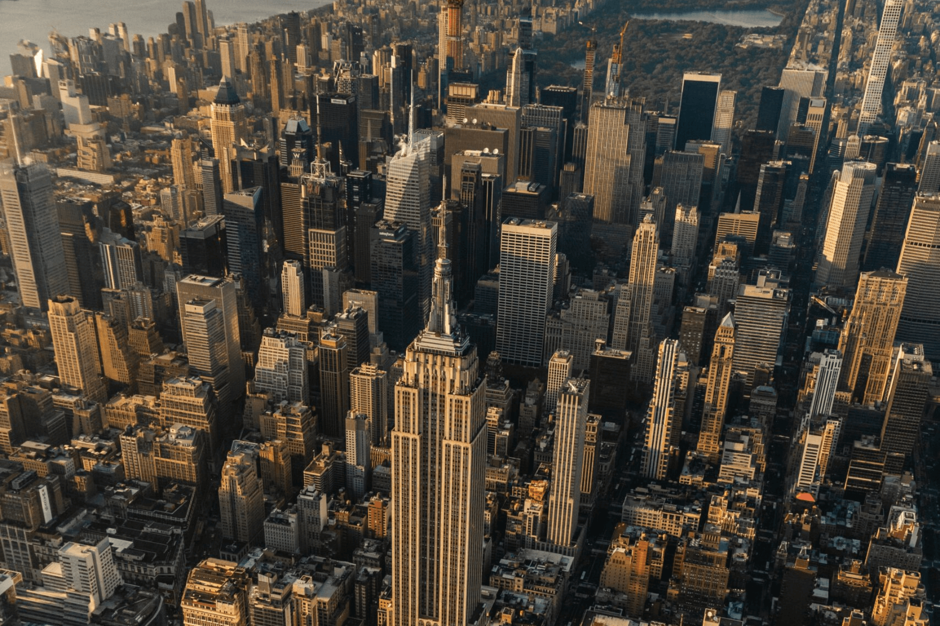 Aerial view of New York City