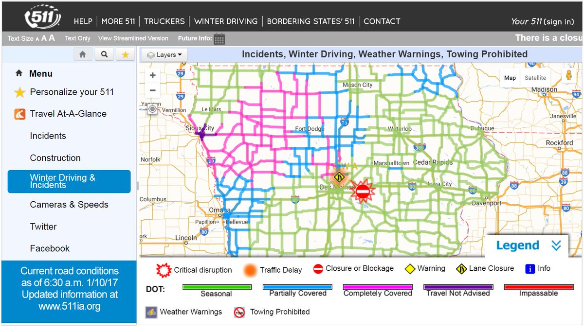 Road Conditions In Iowa Map – Interactive Map