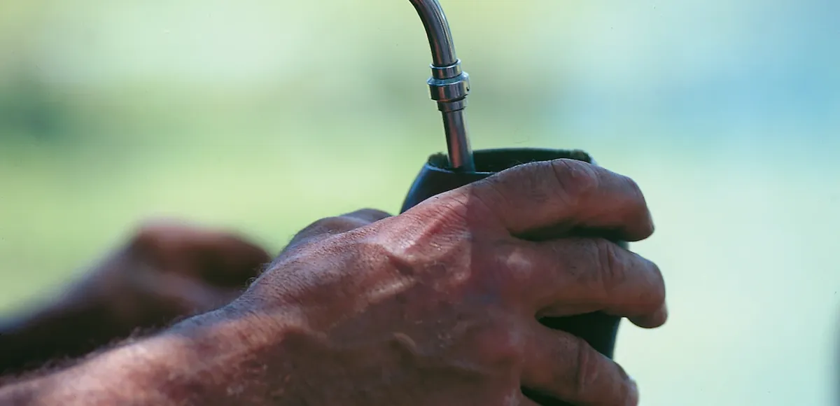 manos sosteniendo un mate