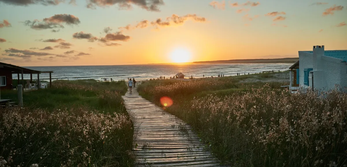 atardecer en la playa