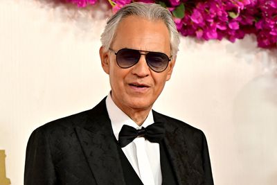 Italian tenor Andrea Bocelli attends the 96th Annual Academy Awards at the Dolby Theatre in Hollywood, California on March 10, 2024.