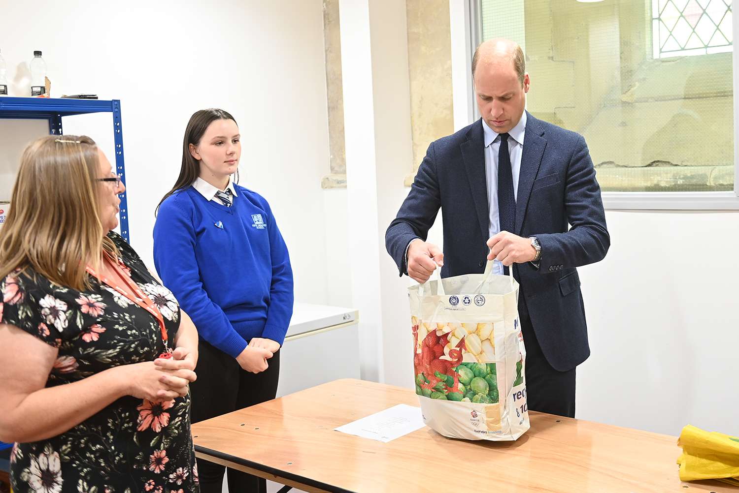 Prince William, Prince of Wales visits St Thomas Church, which has been has been redeveloped to provide support to vulnerable people, during their visit to Wales on September 27, 2022 in Swansea, Wales.