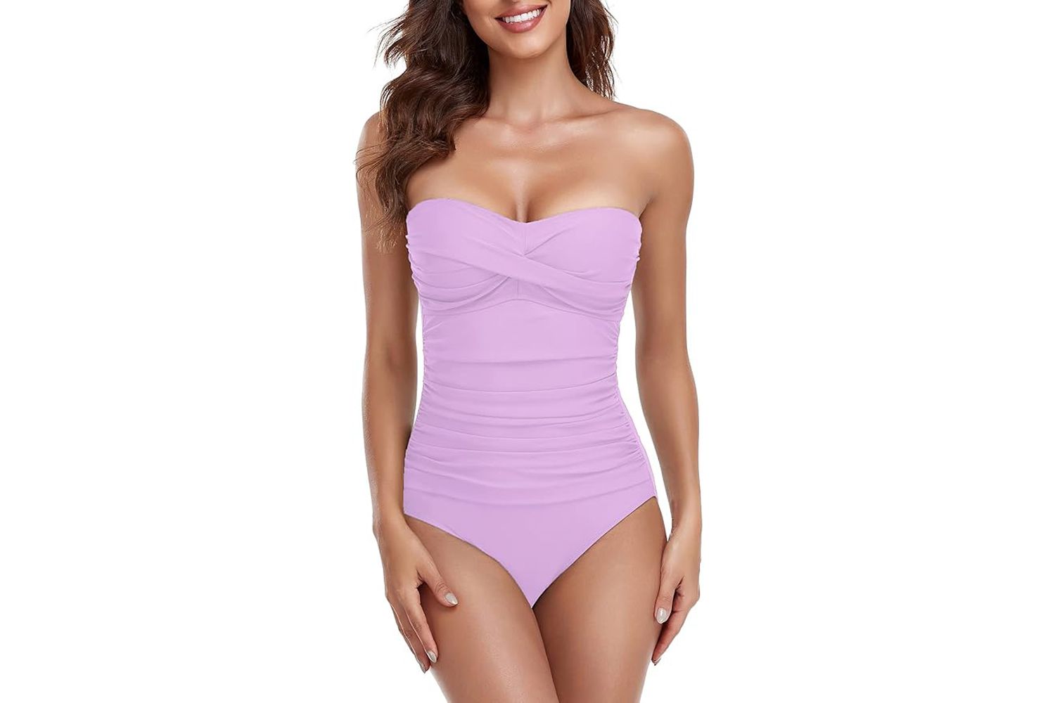 RELLECIGA Women's Strapless One Piece Swimsuit