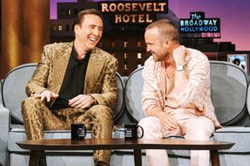 Nicolas Cage Sings Aaron Paul a Lullaby on The Late Late Show with James Corden