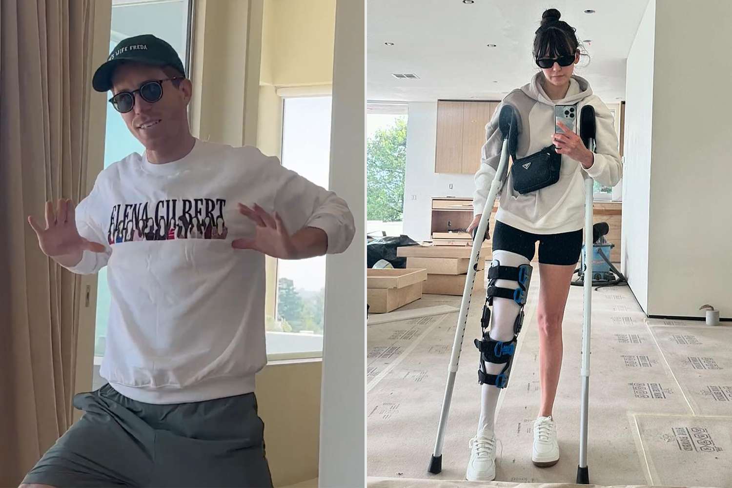 Shaun White Shakes His Booty in Vampire Diaries Merch for Girlfriend Nina Dobrev as She Recovers from Bike Accident