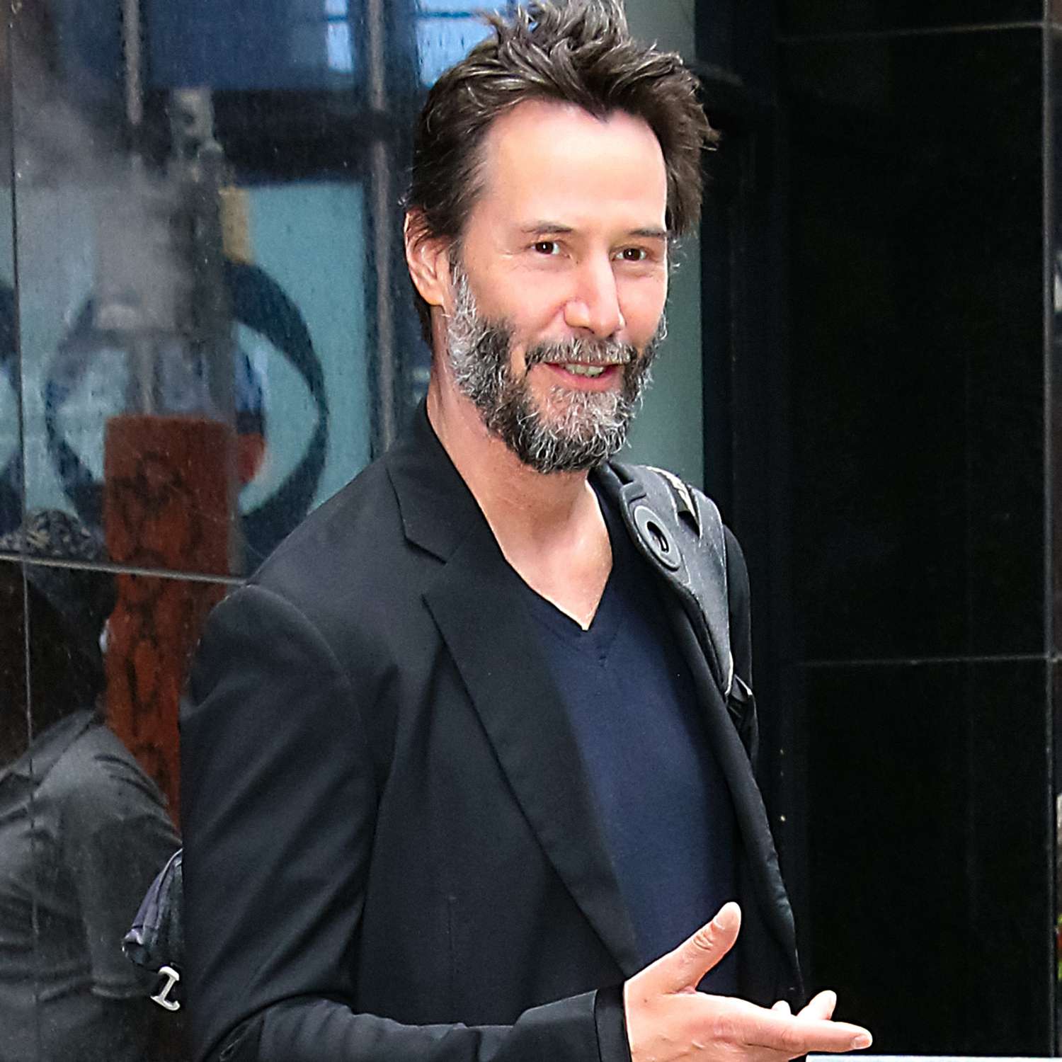 Keanu Reeves is seen arriving at ABC Studios on July 22, 2024 in New York City.