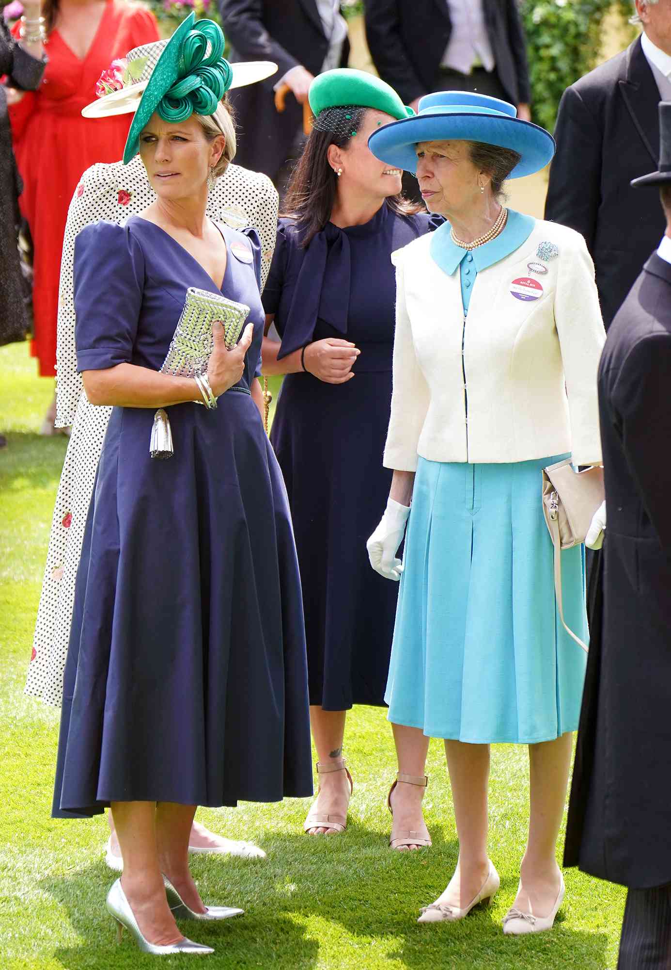 Zara Tindall (left) and The Princess Royal arrive during day two of Royal Ascot at Ascot Racecourse, Berkshire