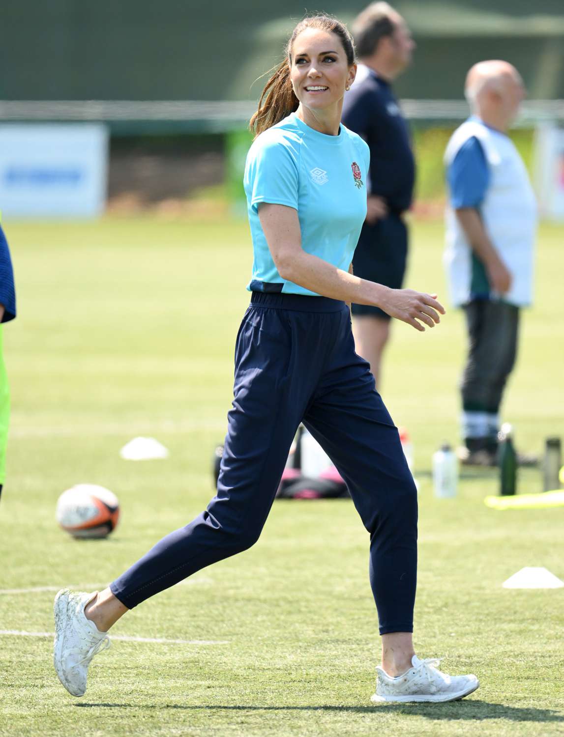 Catherine, Princess of Wales during her visit to Maidenhead Rugby Club on June 07, 2023