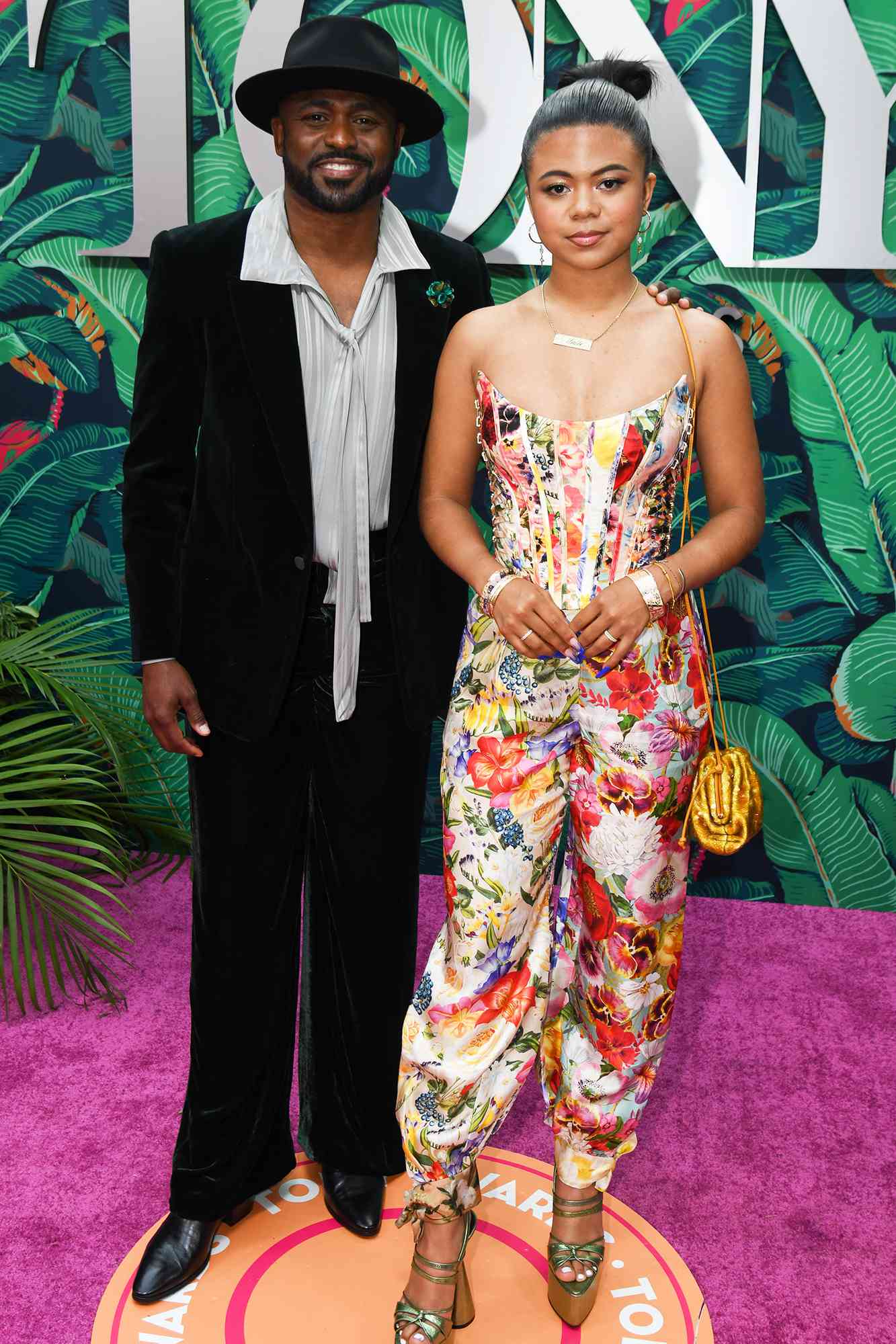 Wayne Brady and Maile Masako Brady at the 76th Tony Awards on June 11, 2023 in New York City.