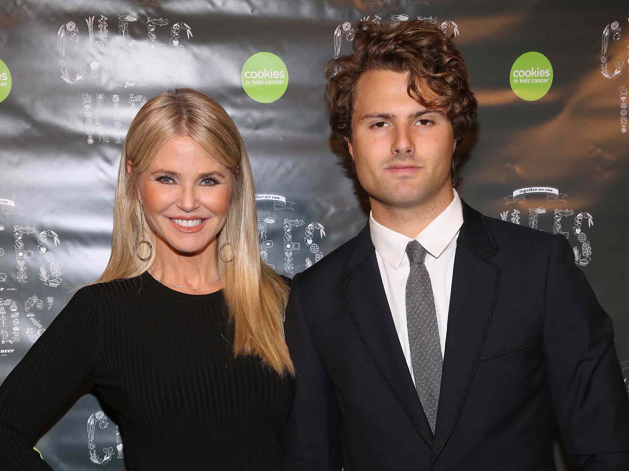 Christie Brinkley and Jack Brinkley-Cook attend Cookies for Kids' Cancer Fifth Annual Chefs Benefit at Metropolitan West on March 6, 2018 in New York City