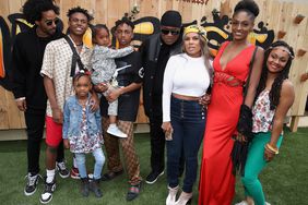 Kwame Morris, Kailand Morris, Nia Morris, Mandla Morris, Musician Stevie Wonder, Kai Millard, Sophia Morris and Tia Curtis attend MANDAFEST Mandla Morris' 13th Birthday Celebration on May 20, 2018 in Calabasas, California