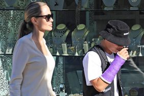 Pax Thien Jolie-Pitt is seen for the first time grabbing lunch with Angelina Jolie after his e-bike accident in Beverly Hills.