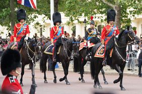 King Charles III (front), (back left-right) the Prince of Wales, the Duke of Edinburgh and the Princess Royal during the Trooping the Colour ceremony at Horse Guards Parade, central London, as King Charles III celebrates his first official birthday since becoming sovereign.