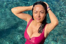 Salma Hayek instagram pool summer 