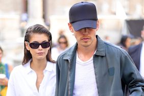 Kaia Gerber and Austin Butler attend the Valentino Womenswear Spring/Summer 2024 show as part of Paris Fashion Week 