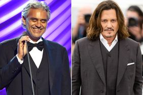 Andrea Bocelli performs during the 19th annual Keep Memory Alive "Power of Love Gala" benefit;ohnny Depp attends the "Jeanne du Barry" photocall at the 76th annual Cannes film festival 